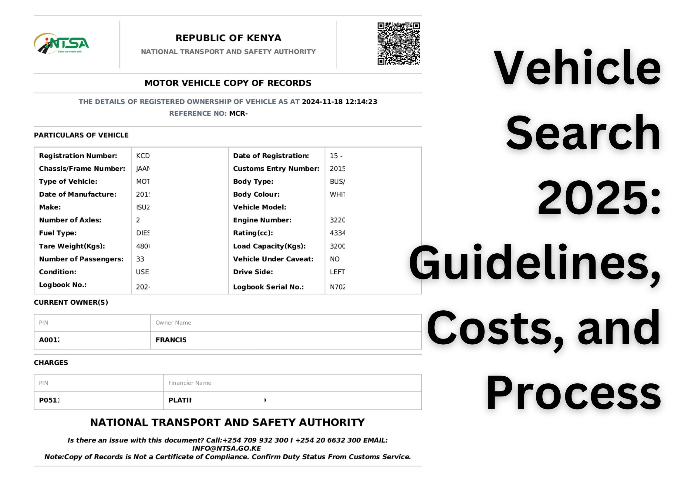 Vehicle Search 2025: Guidelines, Costs, and Process