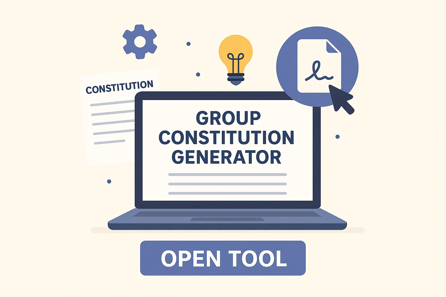 write group constitution using our tool