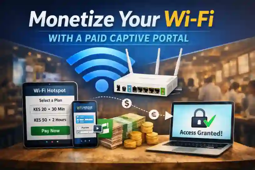 Free Guide to Monetize Wifi Hotspot Using a Paid Captive Portal 2026 - Mwash Cyber Free Guide to Monetize Wifi Hotspot Using a Paid Captive Portal 2026